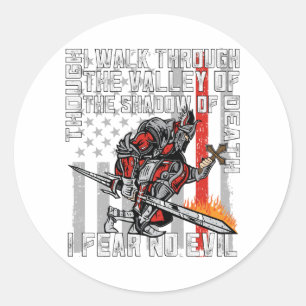 Sticker Rond Je ne crains aucun croisé mauvais de