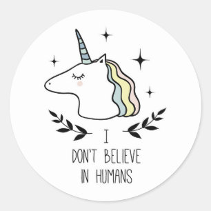 Sticker Rond Je ne crois pas chez l'homme
