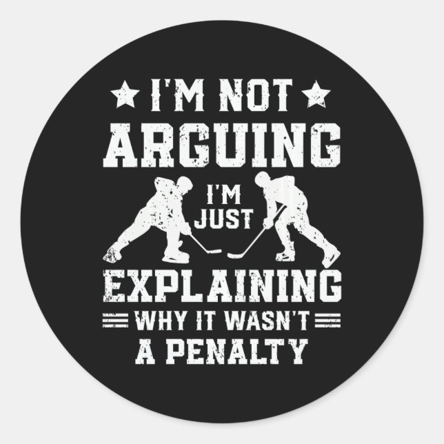 Sticker Rond Je ne discute pas, j'explique simplement pourquoi  (Devant)