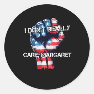 Sticker Rond Je ne m'intéresse pas vraiment Margaret Funny