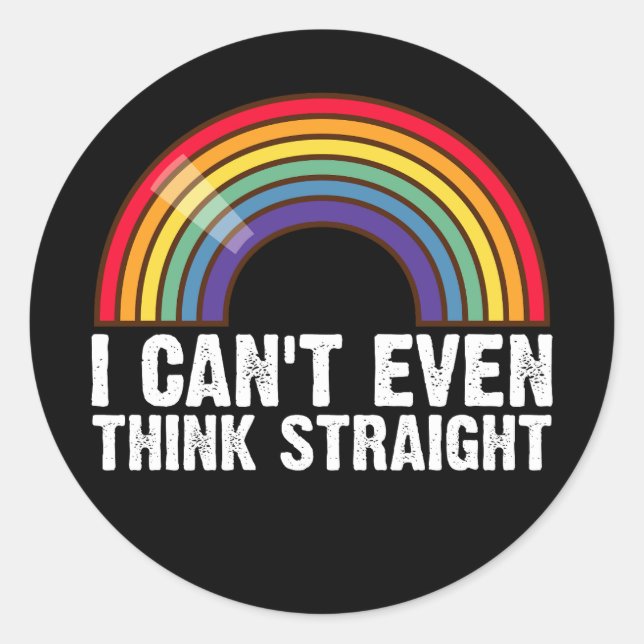 Sticker Rond Je ne peux même pas penser directement mois de la  (Devant)