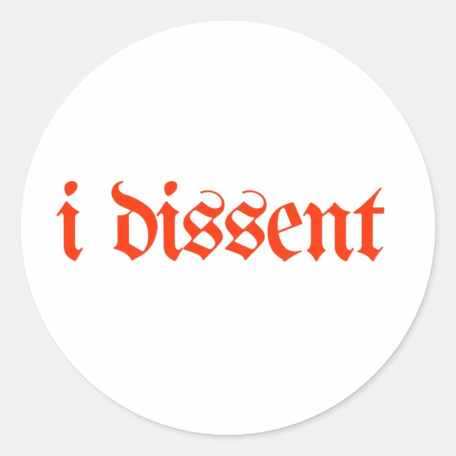 Sticker Rond Je ne suis pas d'accord (Devant)