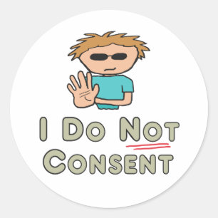 Sticker Rond Je Ne Suis Pas D'Accord