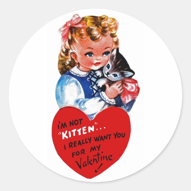 Sticker Rond Je ne suis pas Kitten (Devant)