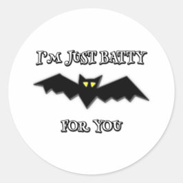 Sticker Rond Je ne suis que malin pour toi