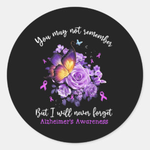 Sticker Rond Je n'oublierai jamais Butterfly Rose Heimers Award