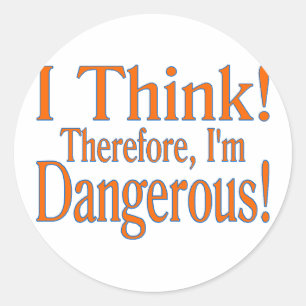 Sticker Rond Je Pense !