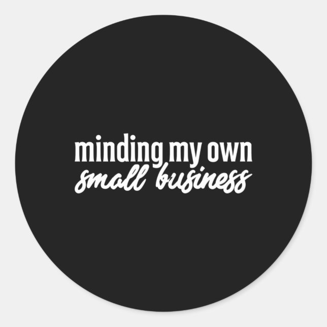 Sticker Rond Je pense à mon propre propriétaire de petite entre (Devant)