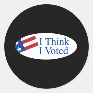 Sticker Rond Je pense que j'ai voté