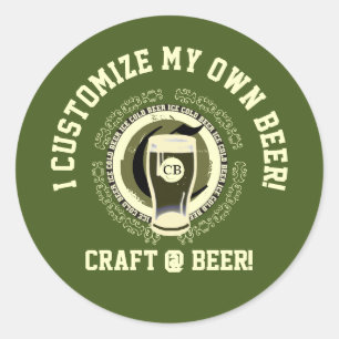 Sticker Rond Je personnalise ma propre bière