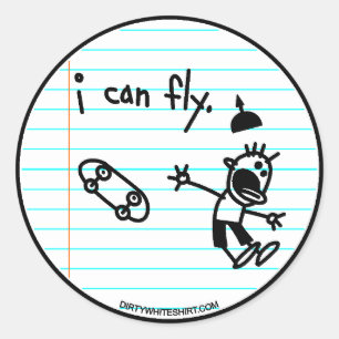 Sticker Rond Je peux voler.