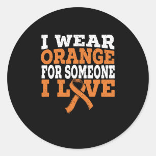 Sticker Rond Je Porte De L'Orange Pour Quelqu'Un Que J'Aime Sou