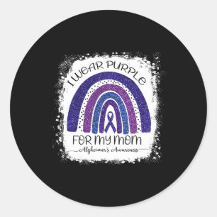 Sticker Rond Je Porte Du Violet Pour Ma Mère Heimerheimer Bleac