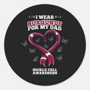 Sticker Rond Je Porte La Bourgogne Pour Mon Père La Sensibilisa