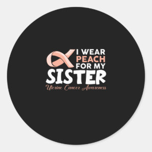 Sticker Rond Je Porte La Pêche Pour Mes Soeurs Académiciens Du 