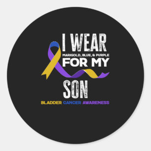 Sticker Rond Je Porte Pour Mon Fils La Sensibilisation Au Cance