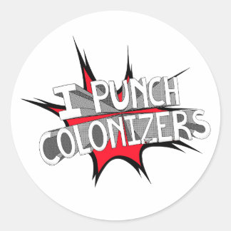 STICKER ROND JE PUNCH COLONIZERS