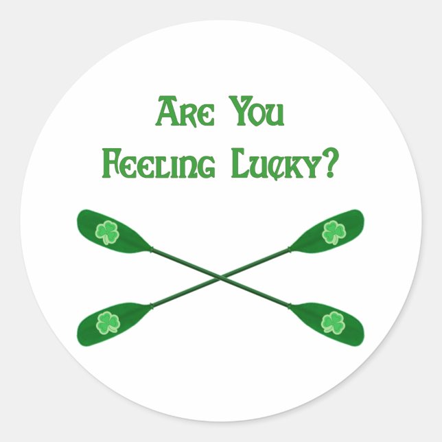 Sticker Rond Je ressens Lucky Kayak (Devant)