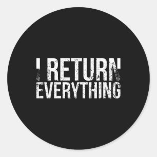 Sticker Rond Je Retourne Tout Pour Badminton Player Ou Badmin