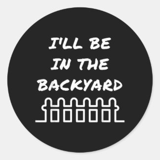 Sticker Rond Je serai dans le jardin Introverti Nature amant