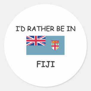 Sticker Rond Je serais plutôt aux Fidji