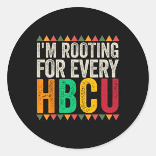 Sticker Rond Je soutiens chaque bcu Graduate Hbcu College