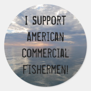 Sticker Rond Je soutiens le Fis commercial américain…
