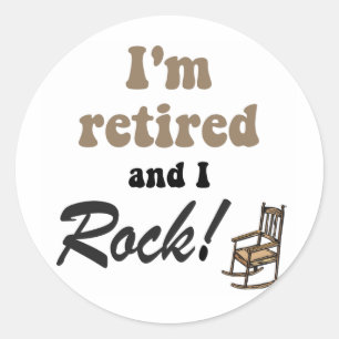 Sticker Rond Je suis à la retraite et j'ai du mal !