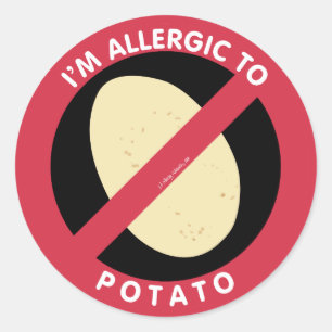 Sticker Rond Je suis allergique aux enfants de symbole