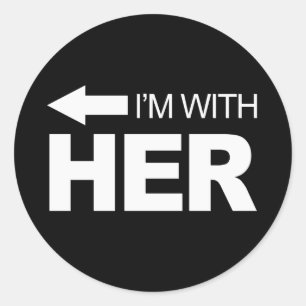 Sticker Rond Je suis avec elle (gauche) -.png