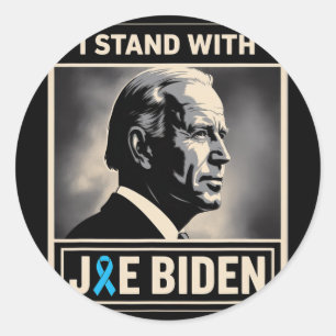Sticker Rond Je Suis Avec Joe Biden