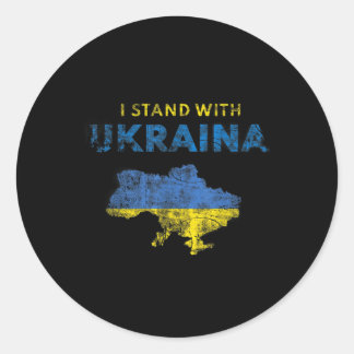 Sticker Rond Je Suis Avec L'Ukraine