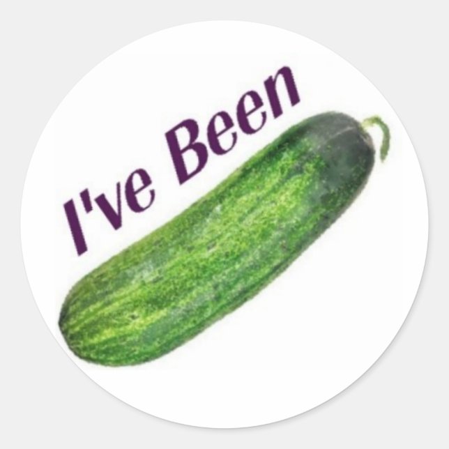 Sticker Rond Je suis concombre (Devant)