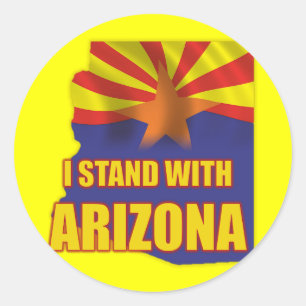 Sticker Rond Je suis en Arizona