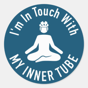 Sticker Rond Je suis en contact avec mon tube intérieur