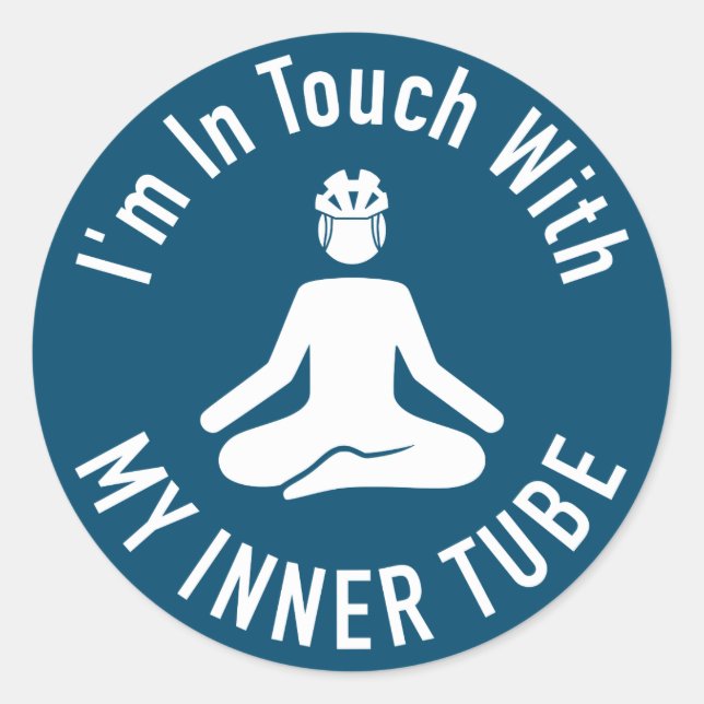 Sticker Rond Je suis en contact avec mon tube intérieur (Devant)
