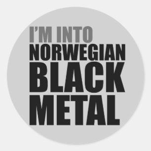 Sticker Rond Je suis en norvégien Black Metal