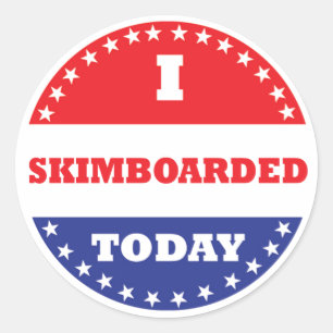 Sticker Rond Je Suis En Ski Aujourd'Hui