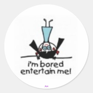 Sticker Rond Je suis ennuyé