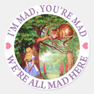 Sticker Rond "Je suis fou, vous suis fou, nous suis tous fou