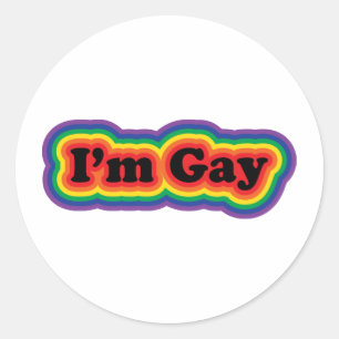 Sticker Rond Je suis Gay