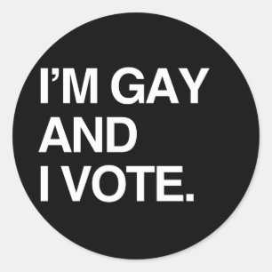 STICKER ROND JE SUIS GAY ET JE VOTE