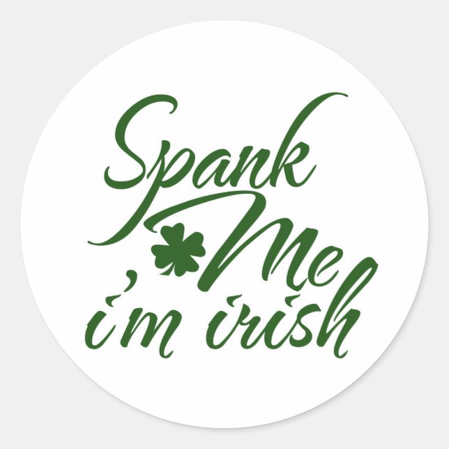 Sticker Rond Je suis irlandais (Devant)