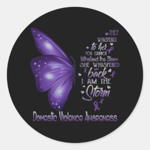 Sticker Rond Je Suis La Conscience De La Violence Domestique À 