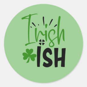 Sticker Rond Je suis la St Patrick’s Day irlandaise