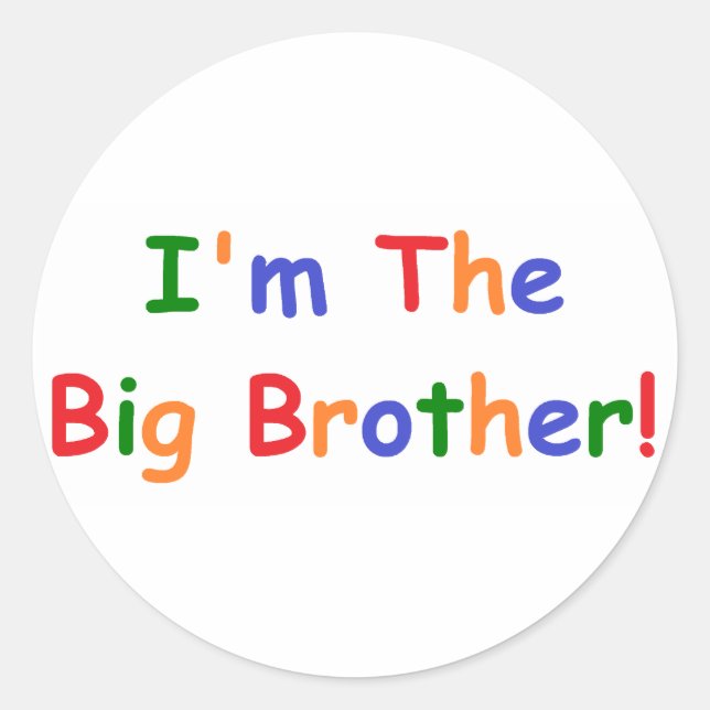 Sticker Rond Je suis le Big Brother (Devant)