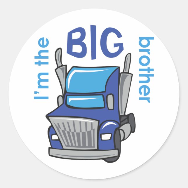 Sticker Rond Je suis le Big Brother (Devant)