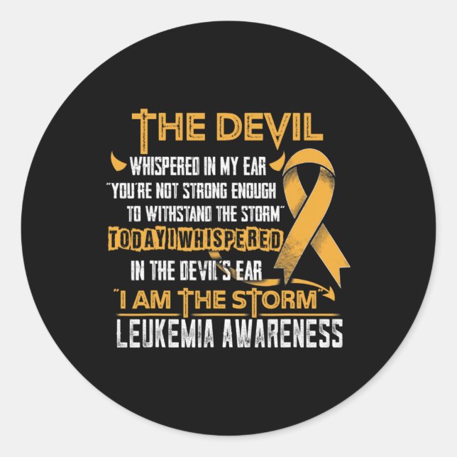 Sticker Rond Je Suis Le Diable De La Tempête (Devant)