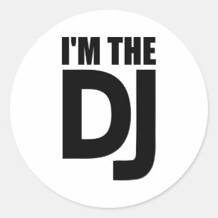 Sticker Rond Je suis le DJ