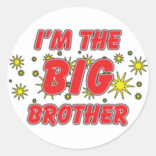 Sticker Rond Je suis le frère